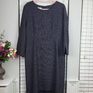 Pendleton 100% virgin wool Classic Textured 3/4 sleeve Dress. Size 14